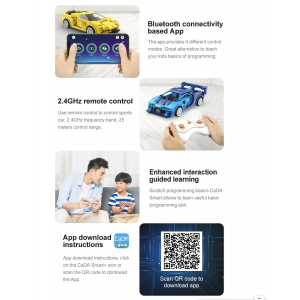 Конструктор на шасси - автомобиль Blue Race Double Eagle C51073W (325 деталей), 2.4Ghz / Bluetooth